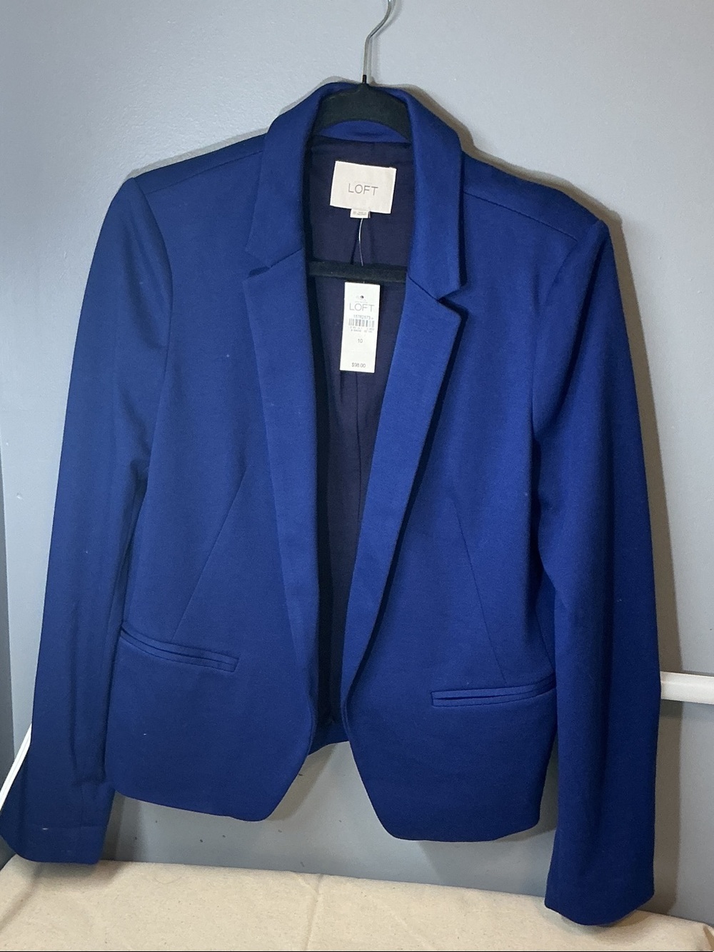 LOFT Women's Cobalt Blue Fitted Blazer size 10